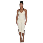 Damen Eleganter Overall mit Rüschendetails und verstellbaren Trägern EB