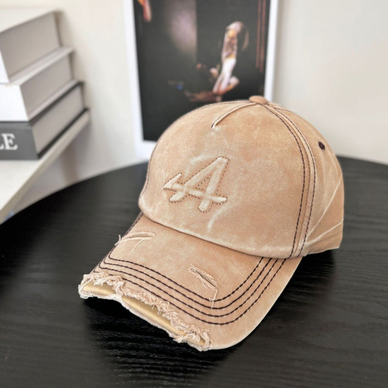 Damen-Baseballkappe im Vintage-Stil mit Used-Look