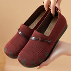 Damen Bequeme Slip-On Ballerinas mit flexiblem Obermaterial EB