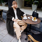 Damen Kuscheliger Oversized-Mantel aus Teddyfleece EB