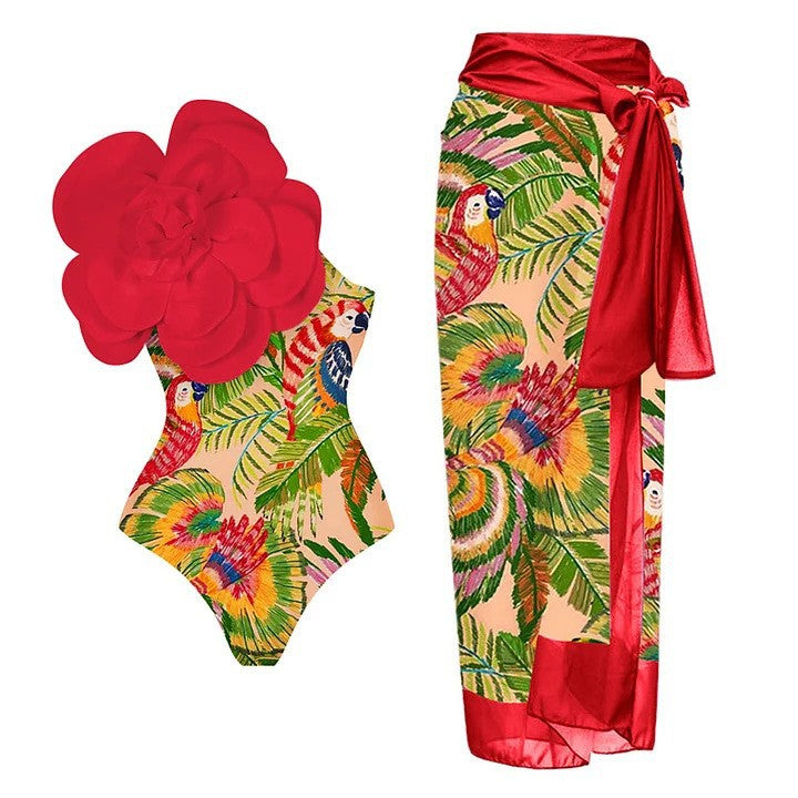 Eleganter Jumpsuit mit aufwendiger Blumendekoration