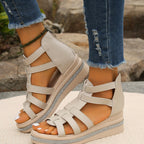 Damen bequeme Sandalen mit verstellbarem Riemensystem und sicherem Halt EB