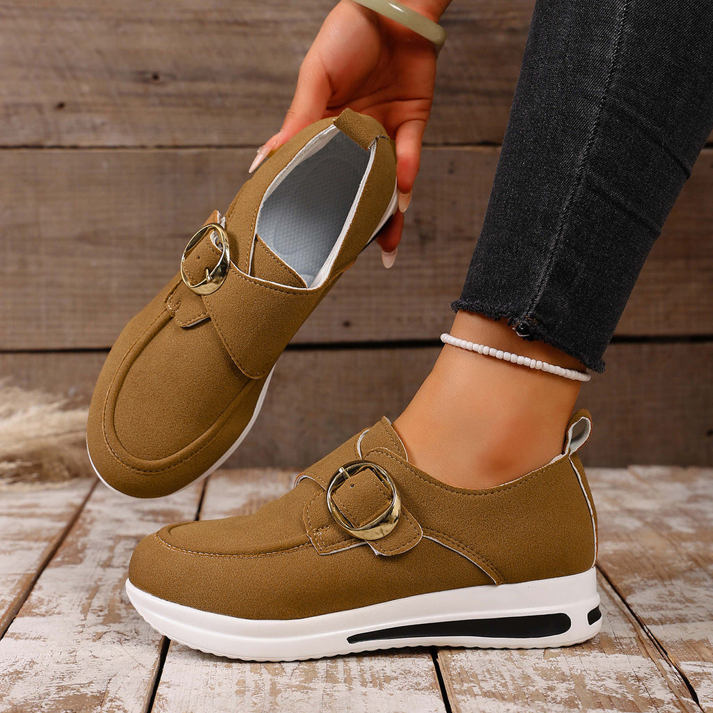 Damen bequeme Slipper mit modischem Schnallen-Detail EB