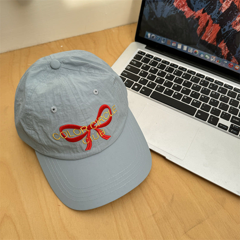 Damen-Baseballcap mit Schleifendetail und Stickerei