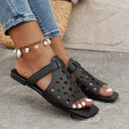 Damen bequeme Open-Toe Sandalen mit atmungsaktiven Lüftungsöffnungen EB