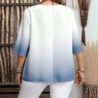 Damen Elegante Bluse mit floralem Design und Knopfleiste EB