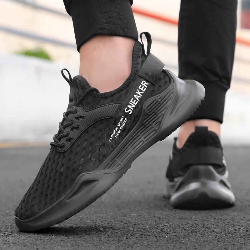 Unisex nan atmungsaktiver Stricksportschuh mit wabenstruktur, sockenähnlichem Schaft und gedämpfter Leichtschaum-Zwischensohle EB