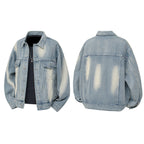 Damen Denimjacke im Vintage-Stil mit lässigem Schnitt und praktischem Druckknopfverschluss EB
