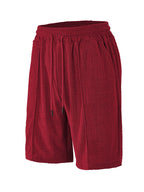 Herren nan strukturierte Frotté-Bermuda mit elastischem Kordelbund und Eingrifftaschen EB