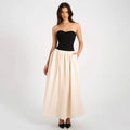 Damen Elegantes Maxikleid mit herzförmigem Ausschnitt und geschmeidigem Rock EB