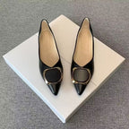 Damen elegante Ballerinas mit modischem Schmuckdetail und komfortablem Fußbett EB
