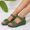 Damen Bequeme Wedge-Sandalen mit verstellbarem Riemen EB