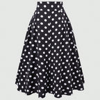 Damen Eleganter Midirock mit Polka Dots EB