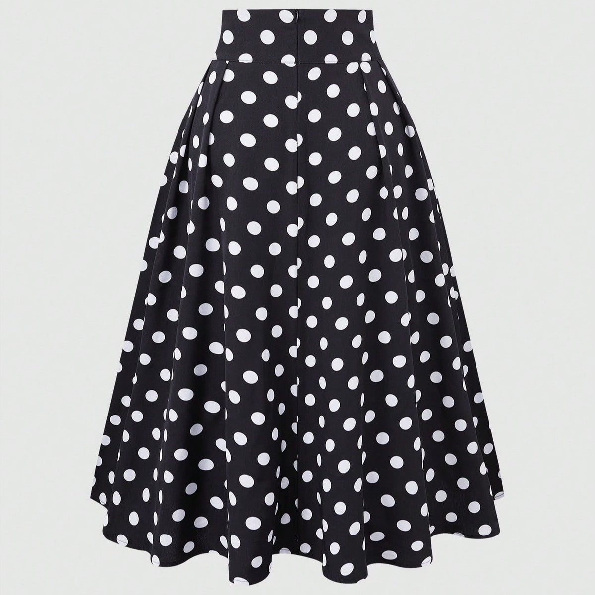 Damen Eleganter Midirock mit Polka Dots EB