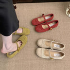 Damen Ballerinas mit verstellbarem Riemen und weichem Innenfutter EB