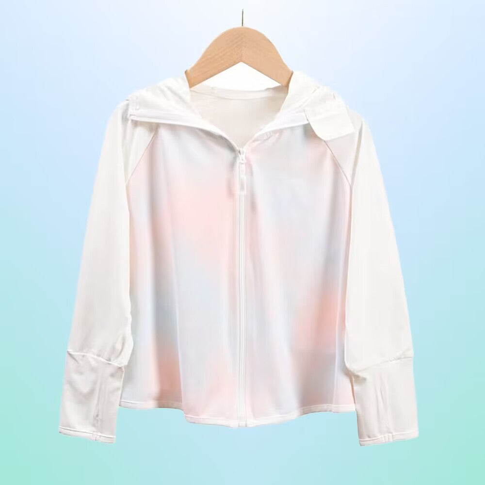 Damen atmungsaktive und wasserabweisende Sportjacke mit Kapuze EB