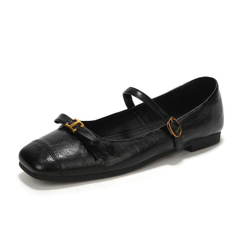 Damen elegante Ballerinas mit dekorativem Riemen und komfortablem Fußbett EB