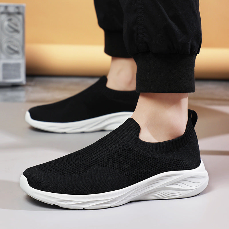 Unisex nan elastischer Strick-Schlupfschuh mit ergonomischer Dämpfungssohle und Fersenlasche EB