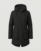Übergangsjacke Damen sportlich als Parka mit verstellbarer Kapuze