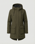 Übergangsjacke Damen sportlich als Parka mit verstellbarer Kapuze