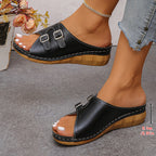 Damen Bequeme Clogs mit verstellbaren Schnallen EB