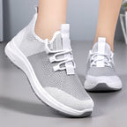 Damen atmungsaktive Laufschuhe mit elastischen Schnürsenkeln EB