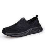 Damen Bequeme Slip-On Freizeitschuhe mit atmungsaktiver Netzstruktur EB
