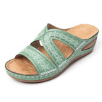 Damen Komfortable Clogs mit floralem Design und ergonomischem Fußbett EB