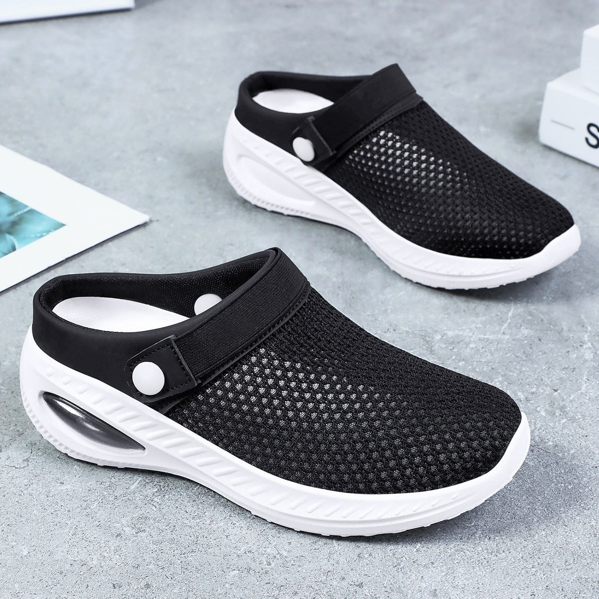 Damen Atmungsaktive Clogs mit flexiblem Design EB