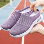 Damen Bequeme und atmungsaktive Clogs mit elastischem Obermaterial EB
