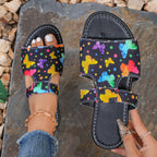 Damen Blumige Sandalen im modernen Design EB