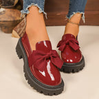 Damen Loafers mit elegantem Schleifen-Design und rutschfester Sohle EB