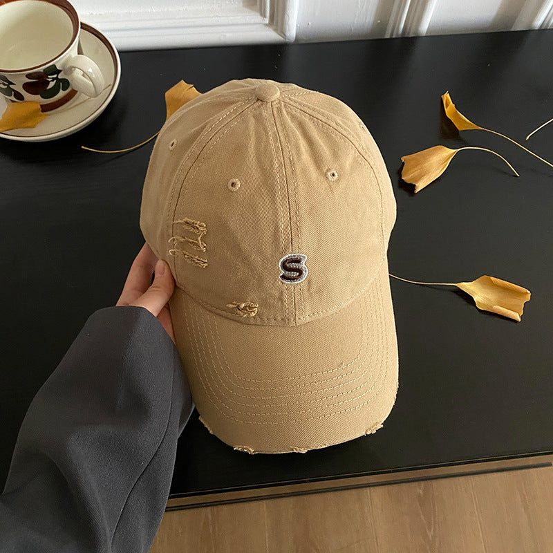 Unisex-Baseballkappe mit Stickerei im Used-Look