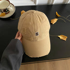 Unisex-Baseballkappe mit Stickerei im Used-Look