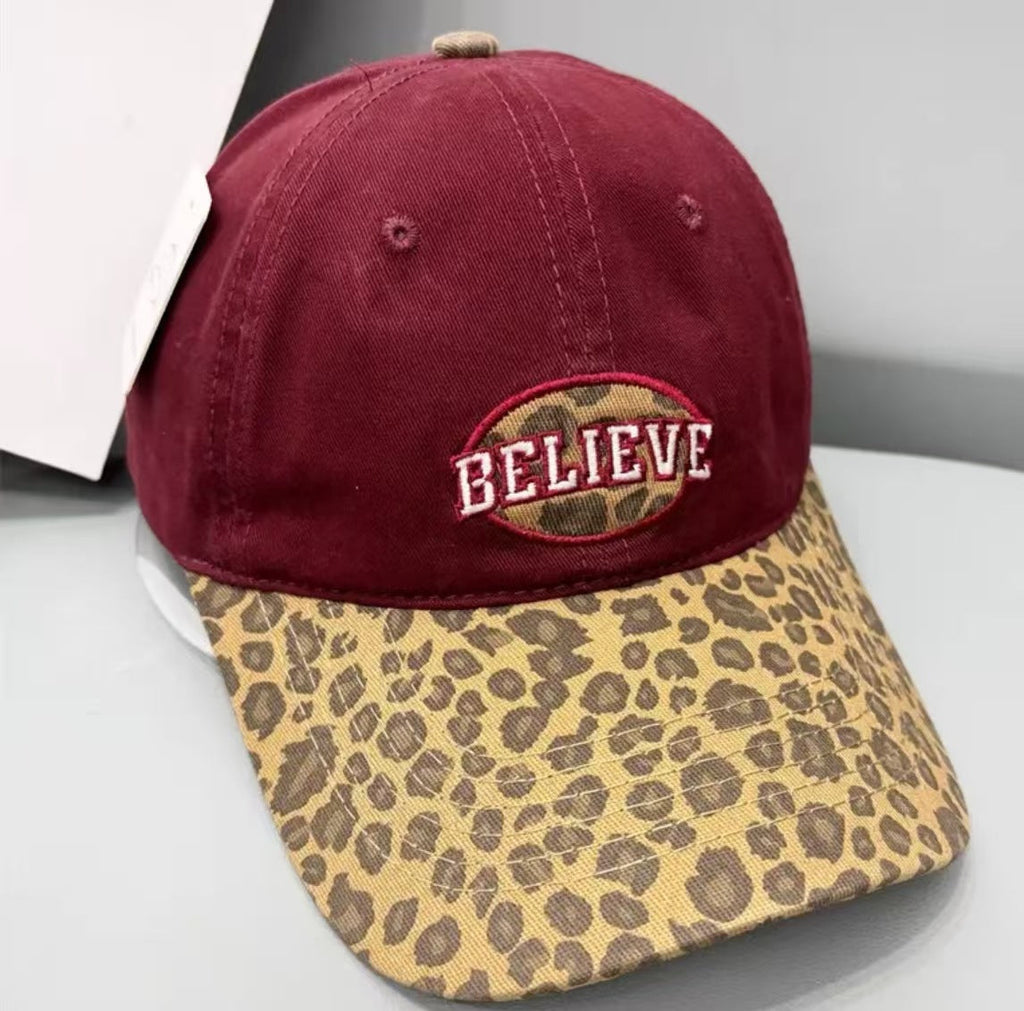 Lässige Damen-Baseballkappe mit Leopardenmuster
