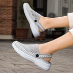 Damen Bequeme und luftige Clogs mit atmungsaktivem Obermaterial EB