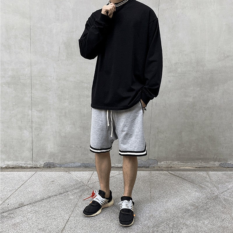Lockere French-Terry-Sweatshorts für Herren mit Kordelzug