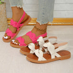 Damen Bequeme Riemensandalen mit modischem Schnitt EB