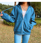 Damen bequeme Kapuzenjacke mit praktischen Taschen und lässigem Schnitt EB