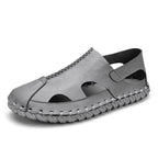 Damen Bequeme Leder Sandalen mit atmungsaktivem Design EB