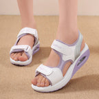 Damen Bequeme Luftpolster-Sandalen mit verstellbarem Klettverschluss EB