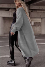 Damen Grobstrickmantel im lässigen Oversized-Stil mit tiefen Taschen EB