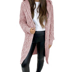 Damen Langstrickmantel aus Kabelstrick EB