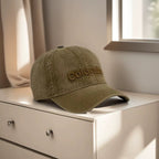 Damen-Baseballcap aus Baumwolle mit Stickerei im Distressed-Look