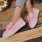 Damen Loafers mit dekorativem Schleifen-Design und rutschfester Sohle EB