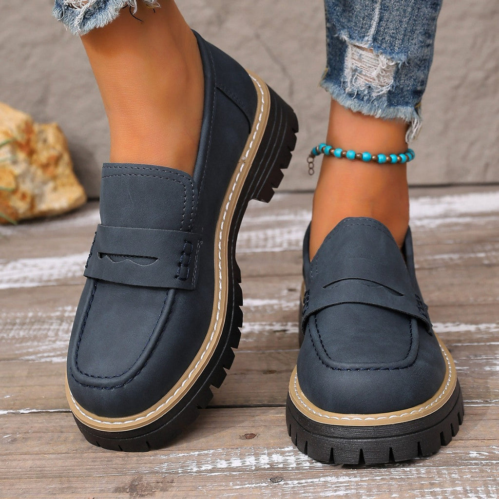 Damen Bequeme Mokassins mit robustem Profil EB