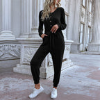 Lässiger Damen-Jumpsuit mit Gürtel
