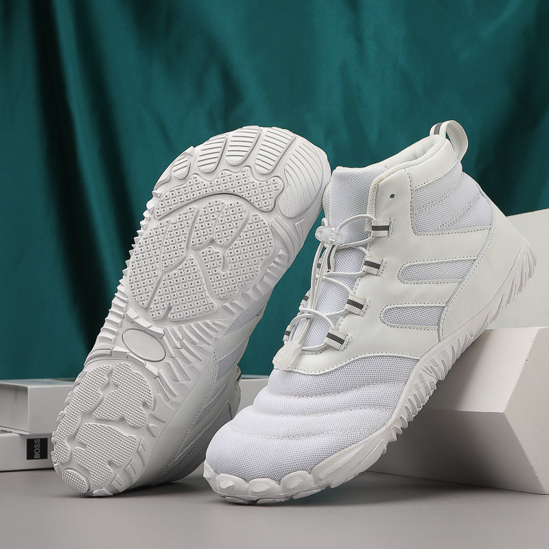 Unisex nan knöchelhoher barfußähnlicher Wassersportschuh mit Schnellzug-Schnürung und flexibler Profilsohle EB