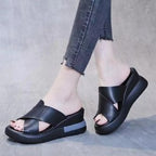 Damen bequeme Plateau-Sandalen mit elegantem Schnitt und ergonomischer Fußbettgestaltung EB