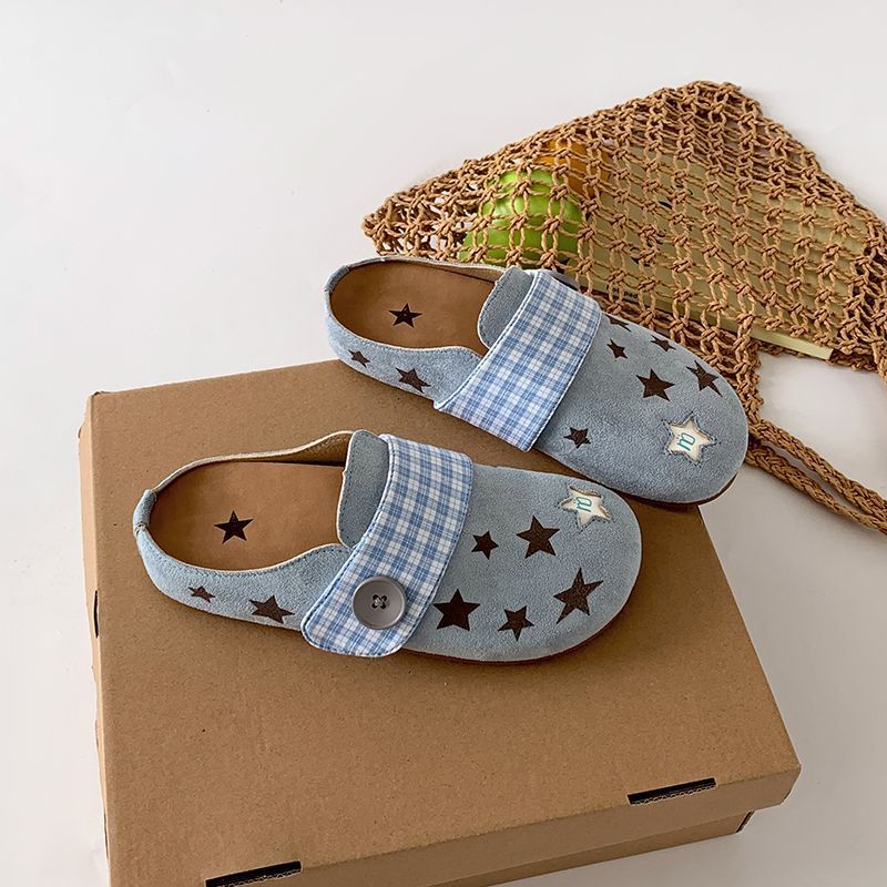 Damen Bequeme Slipper mit Sternenmotiv und verstellbarem Riemen EB